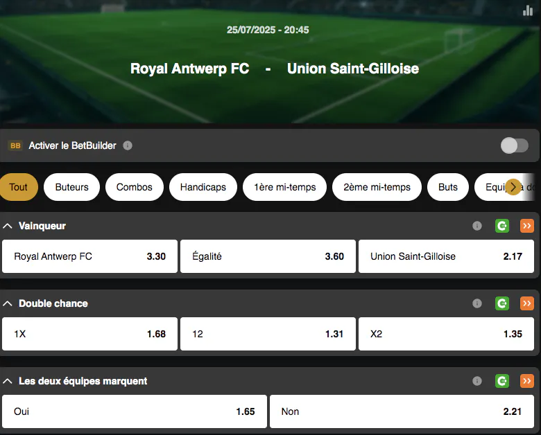 Jupiler Pro League Saison 2025-2026 | Antwerp - Union Saint Gilloise | Golden Vegas Sport