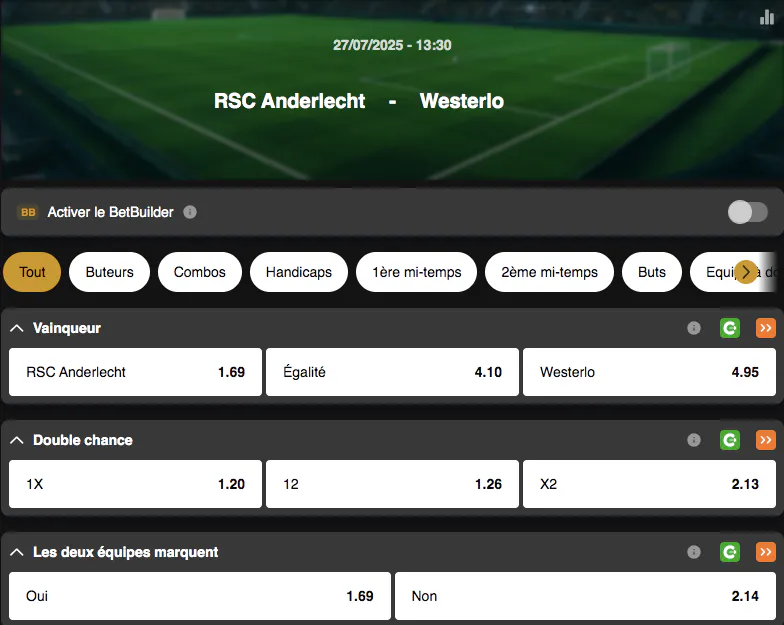 Jupiler Pro League Saison 2025-2026 | Anderlecht - Westerlo | Golden Vegas Sport