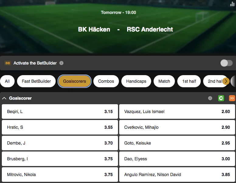 Preliminary Round Europa League | Anderlecht - Häcken | Golden Vegas Sport