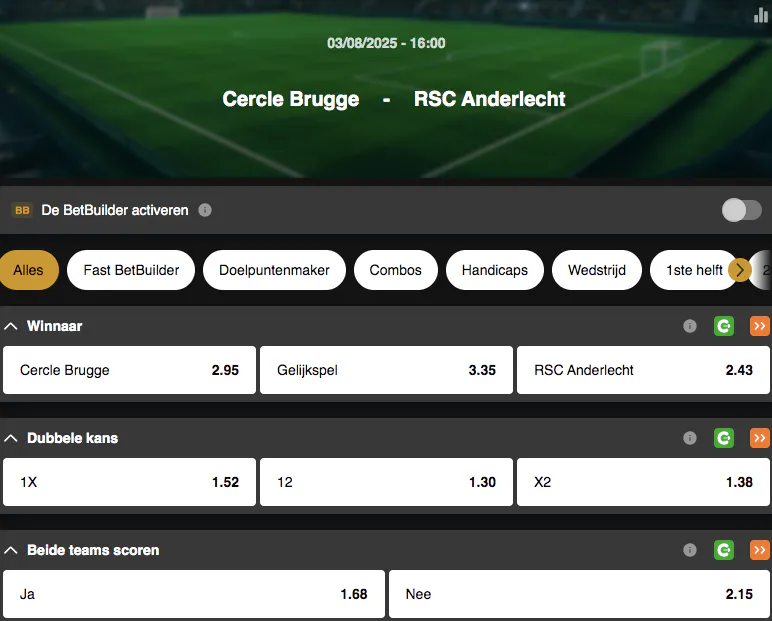Jupiler Pro League, Tweede Speeldag | Cercle Bruges - Anderlecht | Golden Vegas Sport