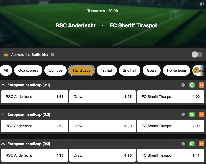 Conference League Qualifying Round | Anderlecht - Sheriff Tiraspol | Golden Vegas Sport
