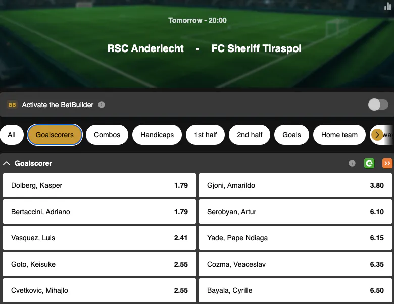 Conference League Qualifying Round | Anderlecht - Sheriff Tiraspol | Golden Vegas Sport