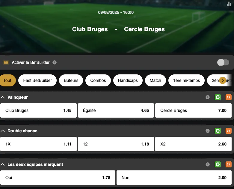 Troisième journée Jupiler Pro League | Club Bruges - Cercle Bruges | Golden Vegas Sport