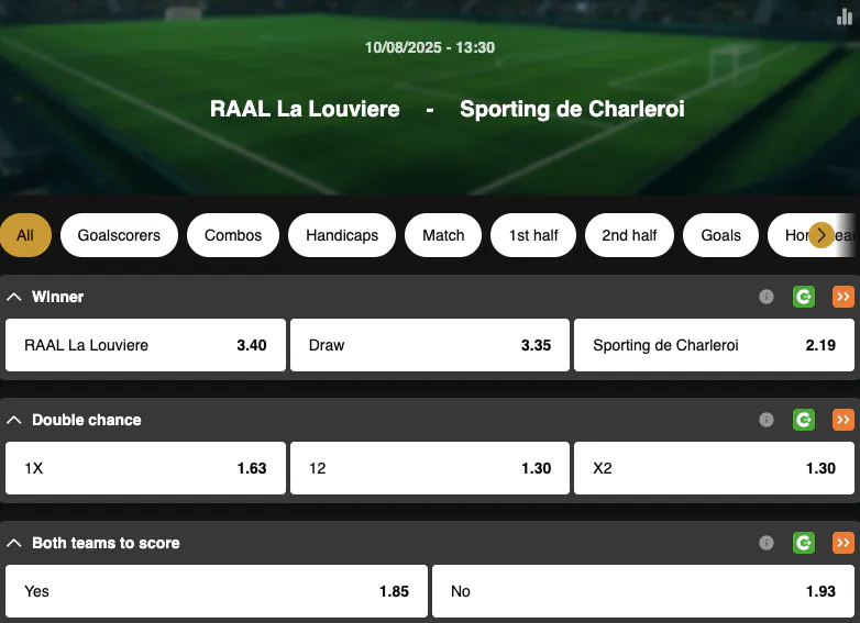 Jupiler Pro League Matchday 3 | RAAL la Louvière - Sporting Charleroi | Golden Vegas Sport