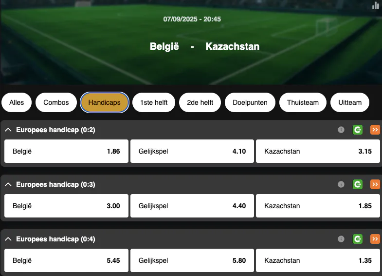 WK 2026 Kwalificaties | België - Kazachstan | Golden Vegas Sport