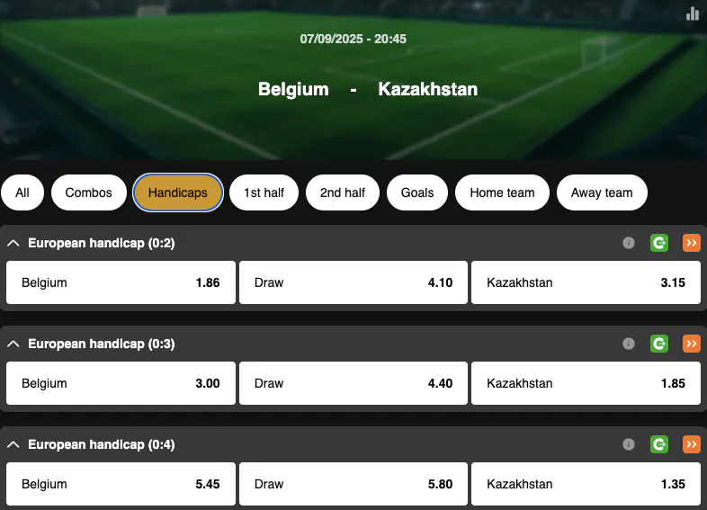 World Cup 2026 Qualifiers | Belgium - Kazakhstan | Golden Vegas Sport