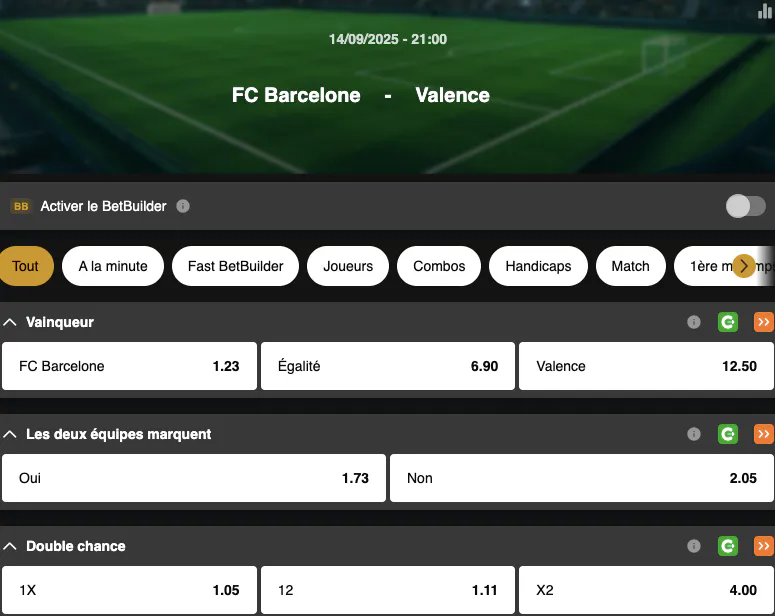 Liga  | FC Barcelone - Valence | Golden Vegas Sport