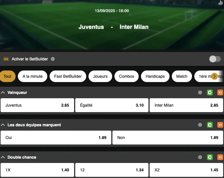 Serie A  | Juventus Turin - Inter Milan | Golden Vegas Sport
