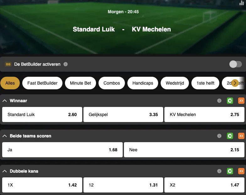 Jupiler Pro League  | Standard de Liège - Malines | Golden Vegas Sport