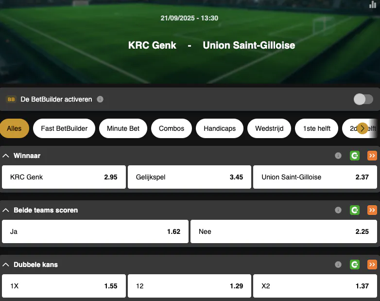 Jupiler Pro League | Genk - Union Saint Gilloise | Golden Vegas Sport