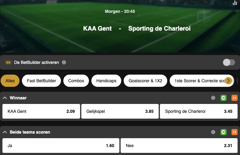Jupiler Pro League | Gent - Sporting Charleroi | Golden Vegas Sport