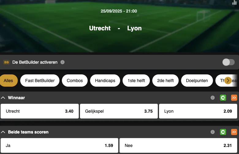 Europa League | Utrecht - Lyon | Golden Vegas Sport