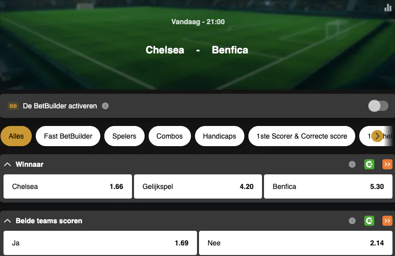 Champions League | Chelsea - Benfica | Golden Vegas Sport