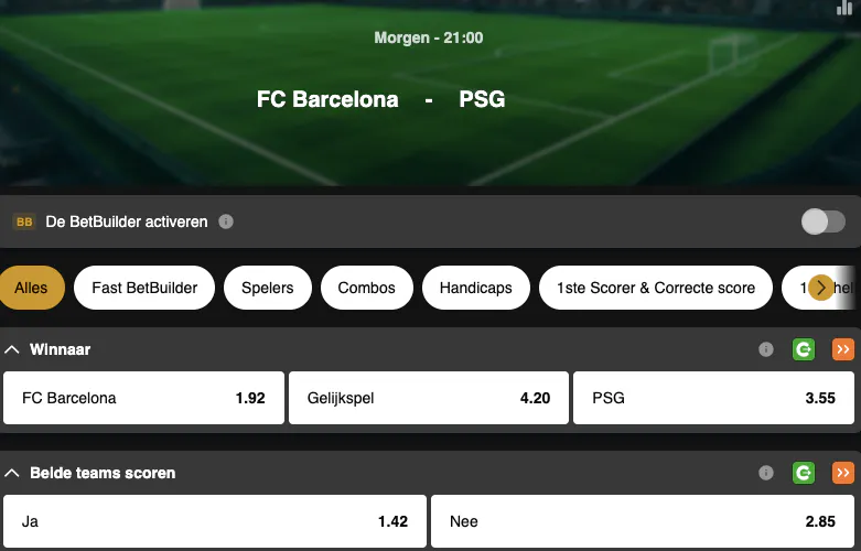 Champions League | Barcelona - PSG | Golden Vegas Sport