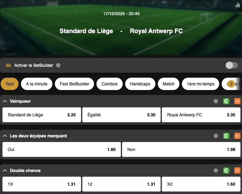 Jupiler Pro League | Standard Liège - Antwerp | Golden Vegas Sport