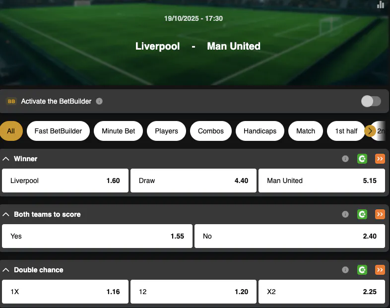 Premier League | Liverpool - Manchester United | Golden Vegas Sport