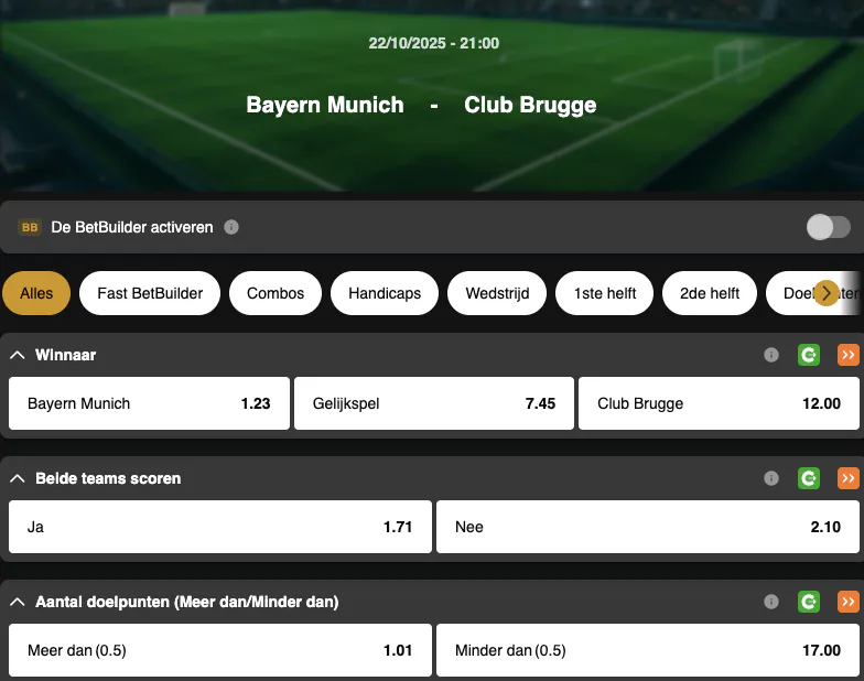 Champions League | Bayern Munich - Club Bruges | Golden Vegas Sport