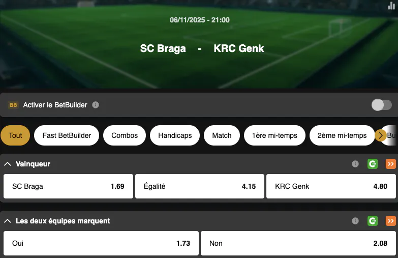 Europa League | Braga - Genk | Golden Vegas Sport