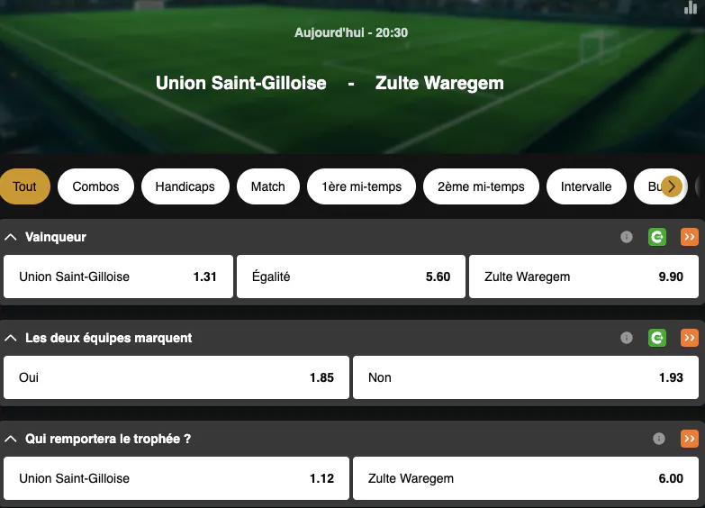 Coupe de Belgique | Union Saint-Gilloise - Zulte Waregem | Golden Vegas Sport