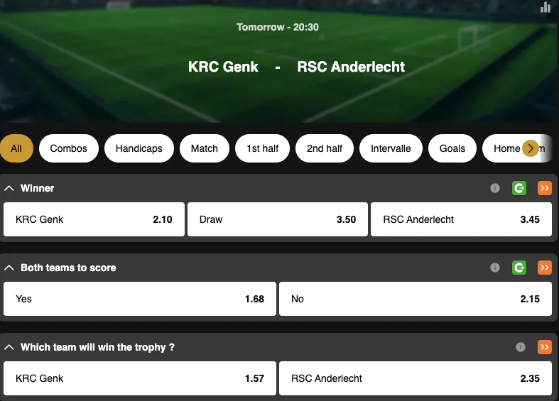 Belgian Cup | Genk - Anderlecht | Golden Vegas Sport