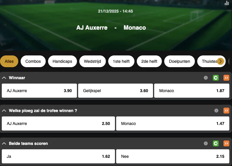 Coupe de France | Auxerre - Monaco | Golden Vegas Sport