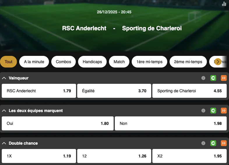Jupiler Pro League | Anderlecht - Charleroi | Golden Vegas Sport