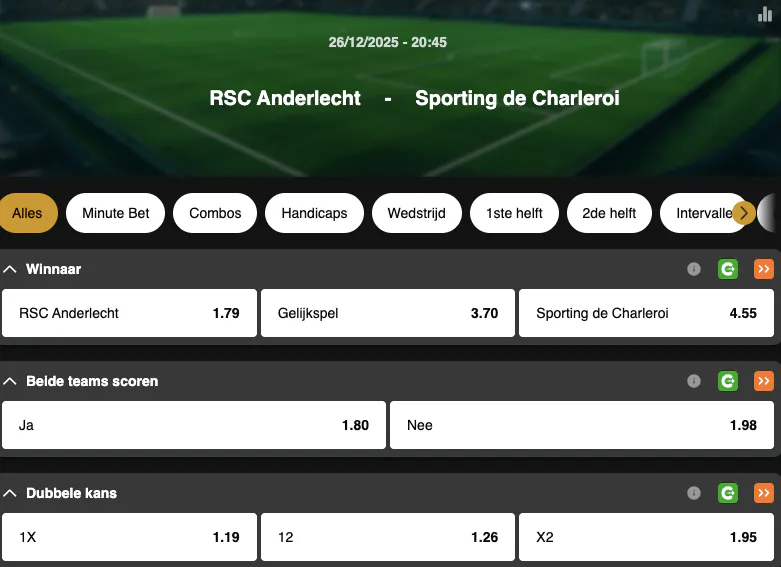 Jupiler Pro League | Anderlecht - Charleroi | Golden Vegas Sport