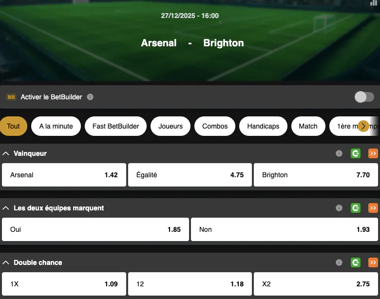 Premier League | Arsenal - Brighton | Golden Vegas Sport