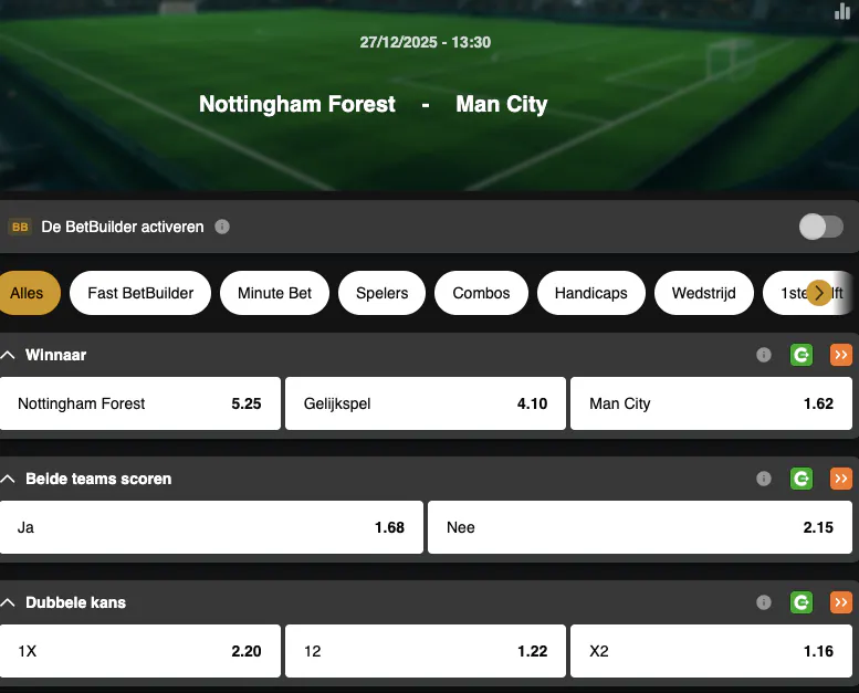 Premier League | Nottingham Forest - Manchester City | Golden Vegas Sport