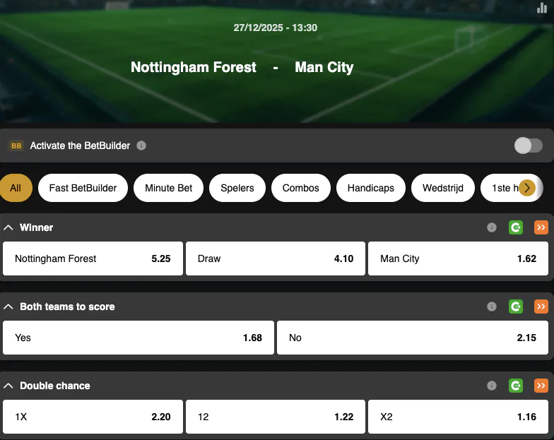 Premier League | Nottingham Forest - Manchester City | Golden Vegas Sport