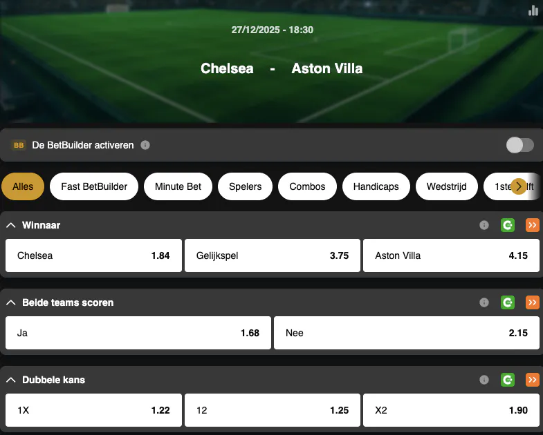 Premier League | Chelsea - Aston Villa | Golden Vegas Sport