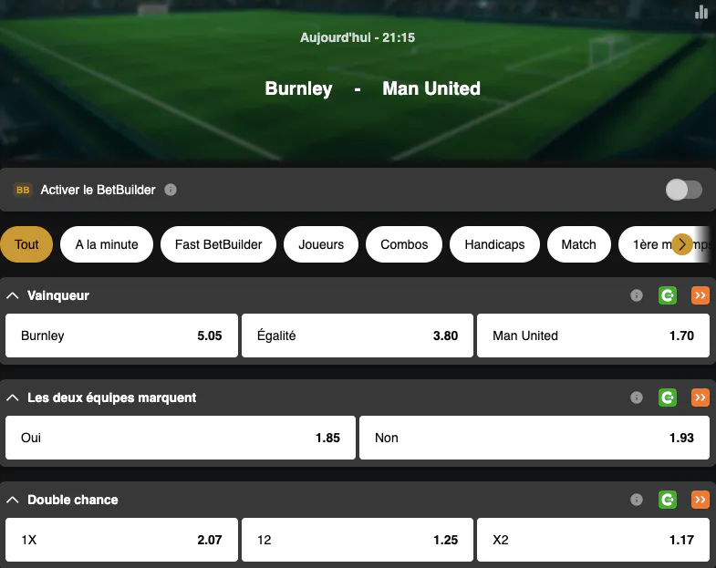 Premier League | Burnley - Manchester United | Golden Vegas Sport