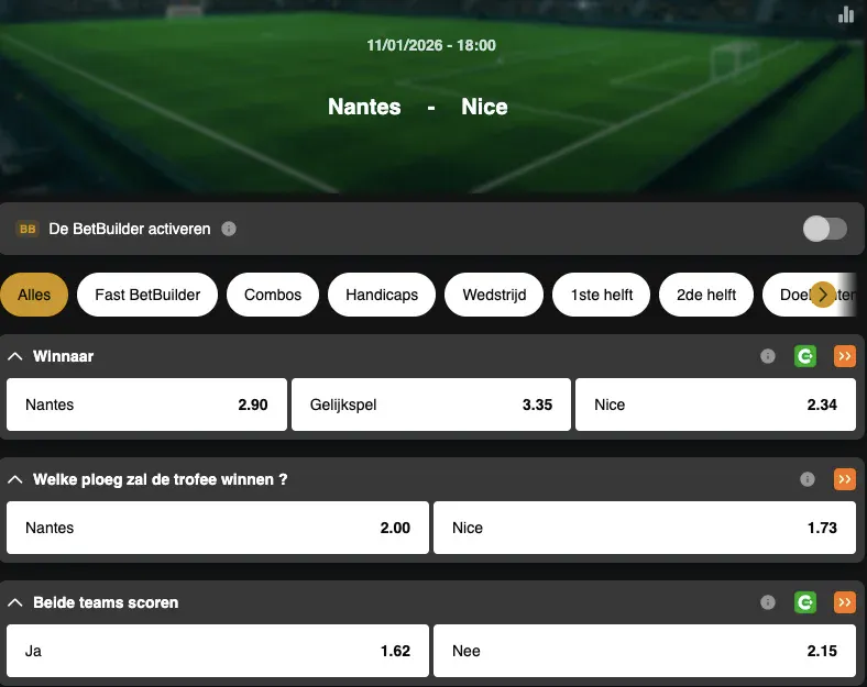 Coupe de France  | Nantes - Nice | Golden Vegas Sport