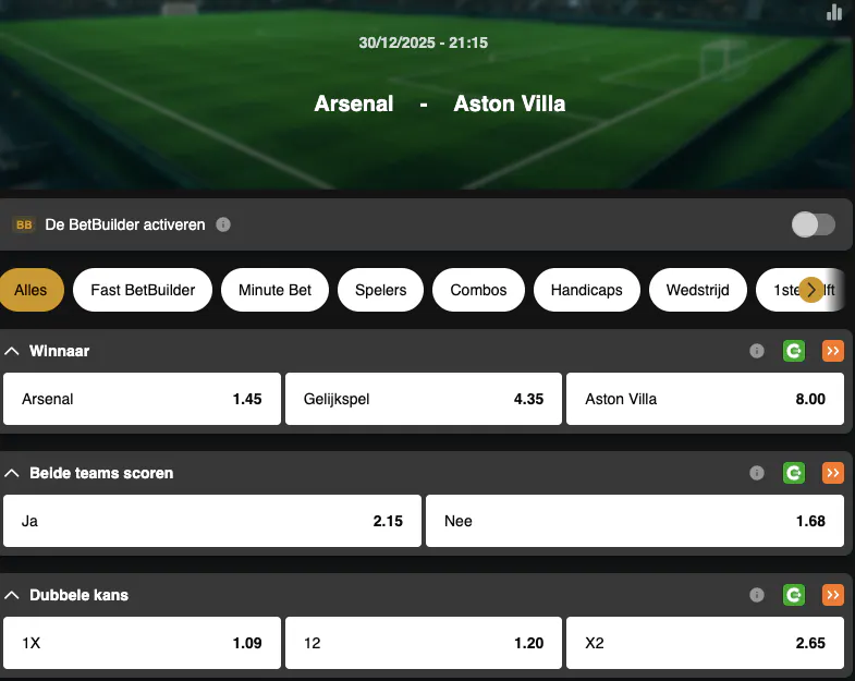 Premier League | Arsenal - Aston Villa | Golden Vegas Sport