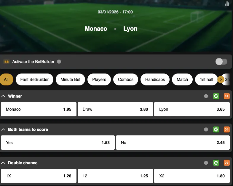 Ligue 1 | Monaco - Lyon | Golden Vegas Sport