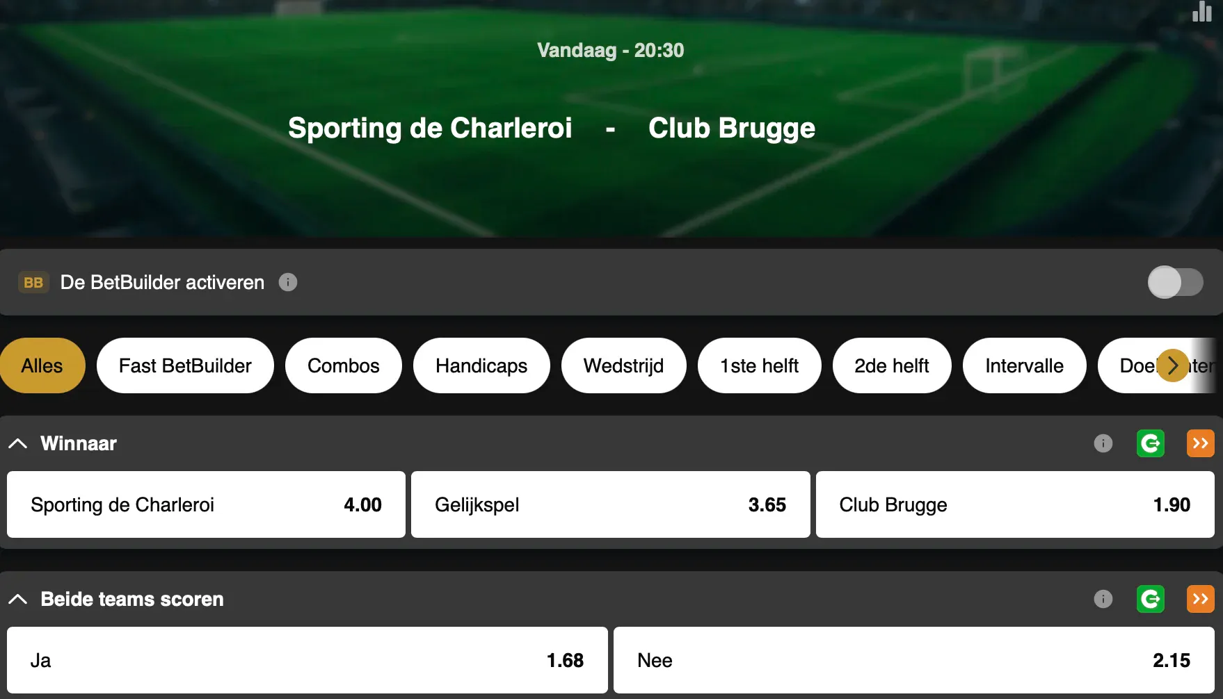 Beker van België | Charleroi - Club Brugge | Golden Vegas Sport