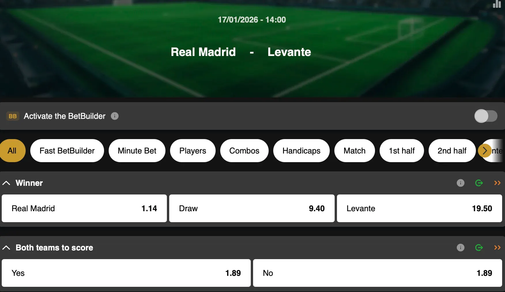 Liga | Real Madrid - Levante | Golden Vegas Sport