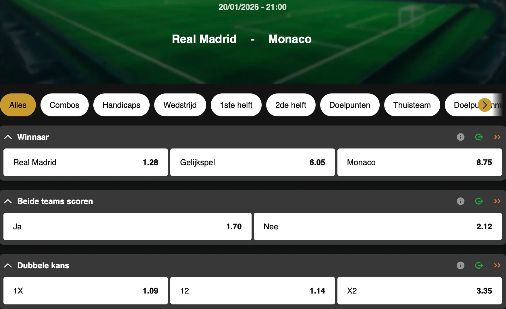 Champions League | Real Madrid - Monaco | Golden Vegas Sport
