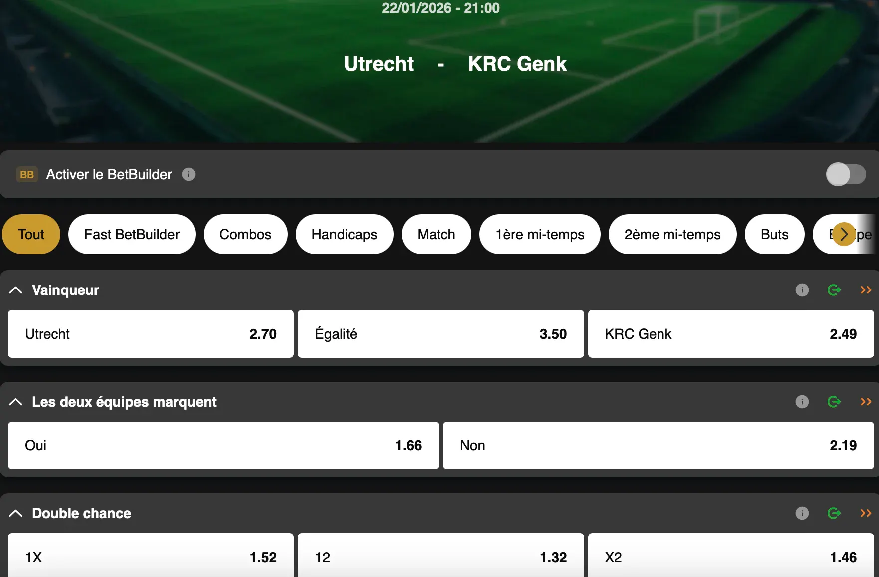 Europa League | Utrecht - Genk | Golden Vegas Sport