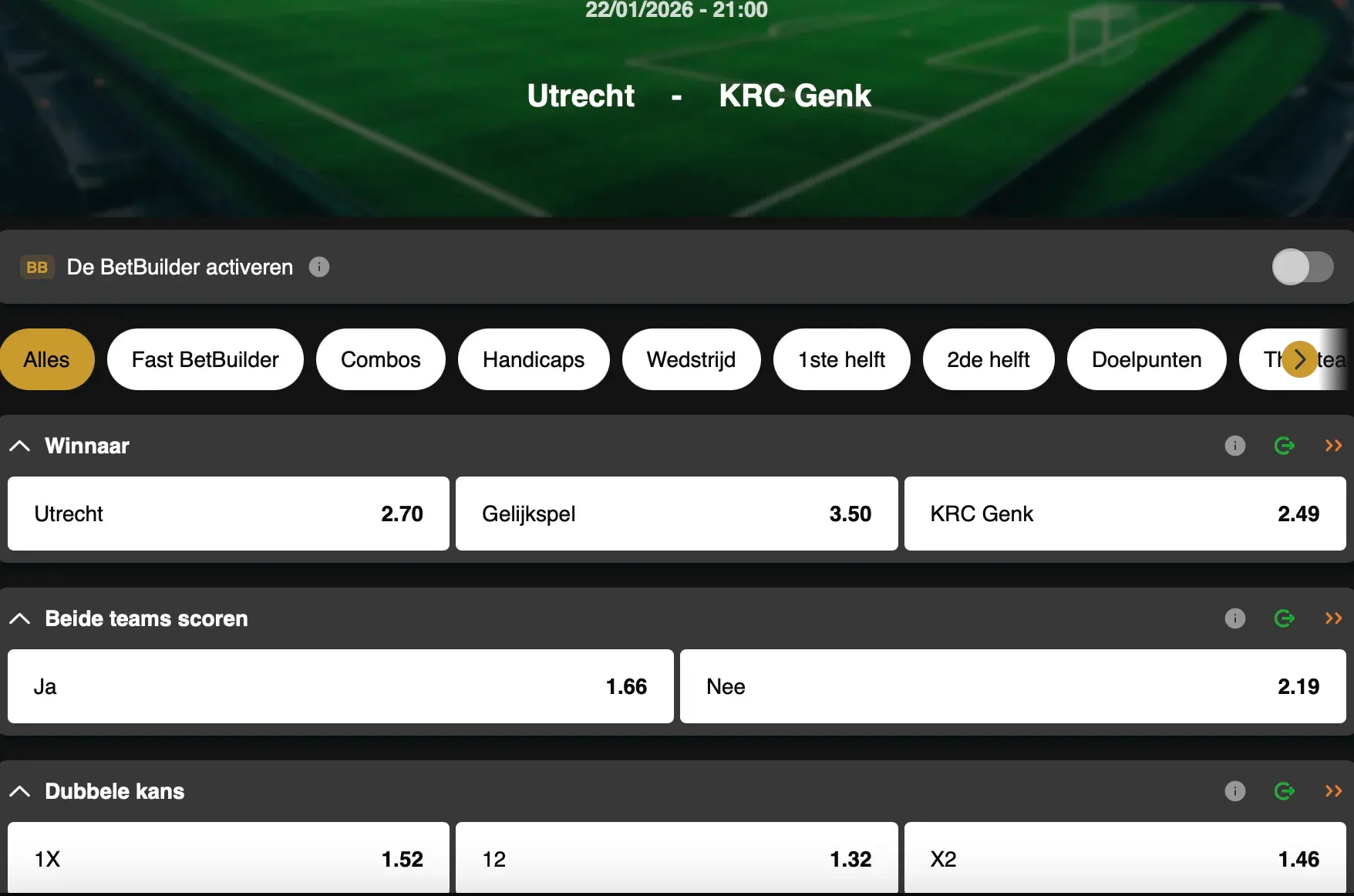 Europa League | Utrecht - Genk | Golden Vegas Sport