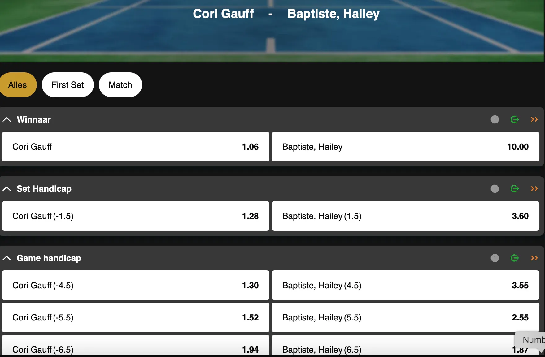Australian Open Melbourne | Cori Gauff - Baptiste Hailey | Golden Vegas Sport