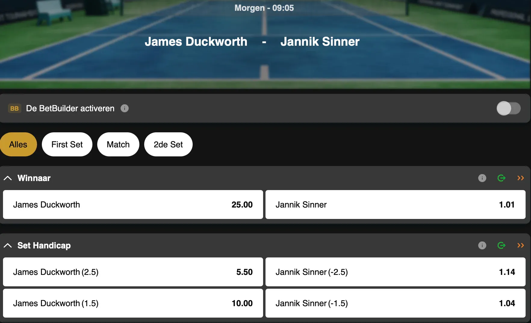 Australian Open Melbourne | James Duckworth - Jannik Sinner| Golden Vegas Sport