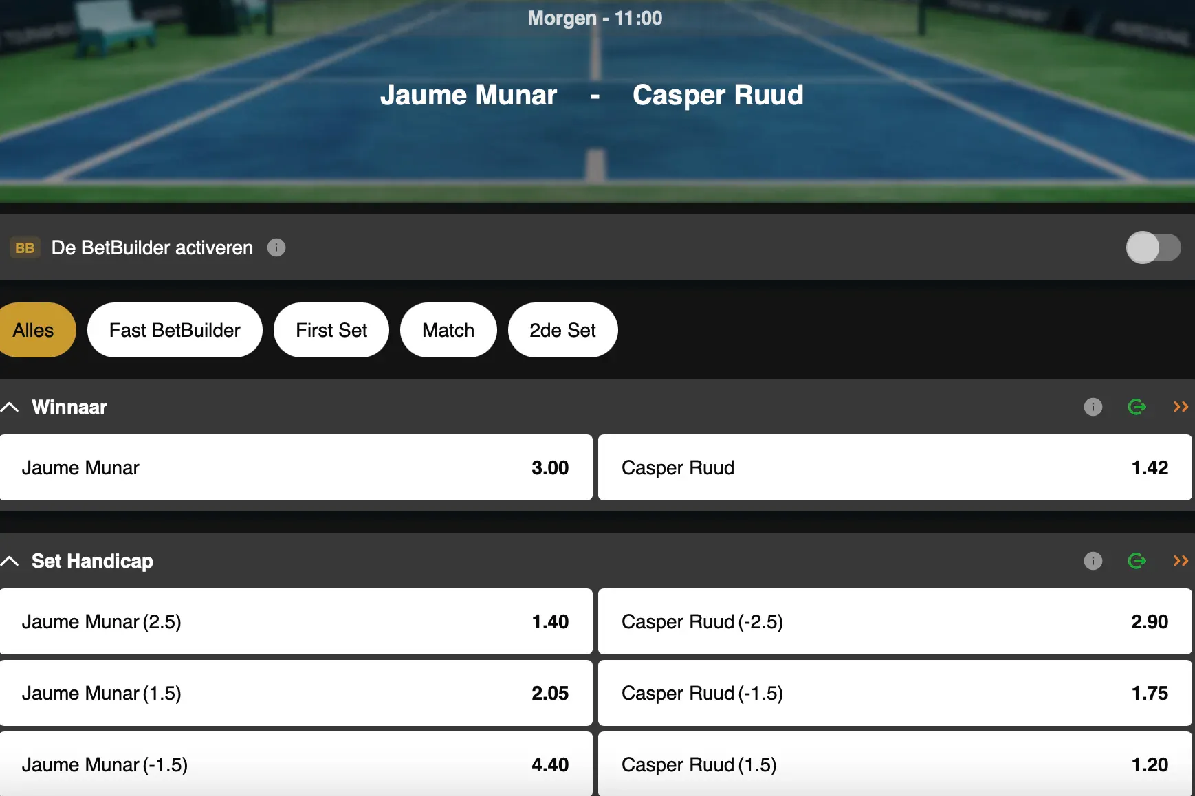 Australian Open Melbourne |  Jaume Munar - Casper Ruud| Golden Vegas Sport
