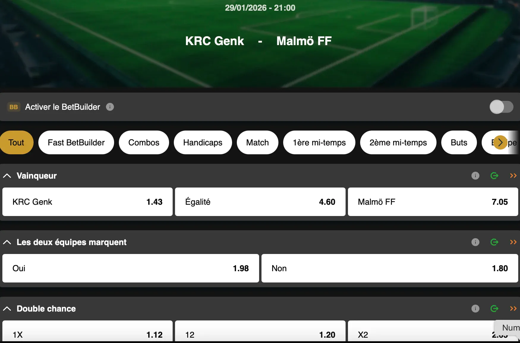 Europa League | Genk - Malmö | Golden Vegas Sport