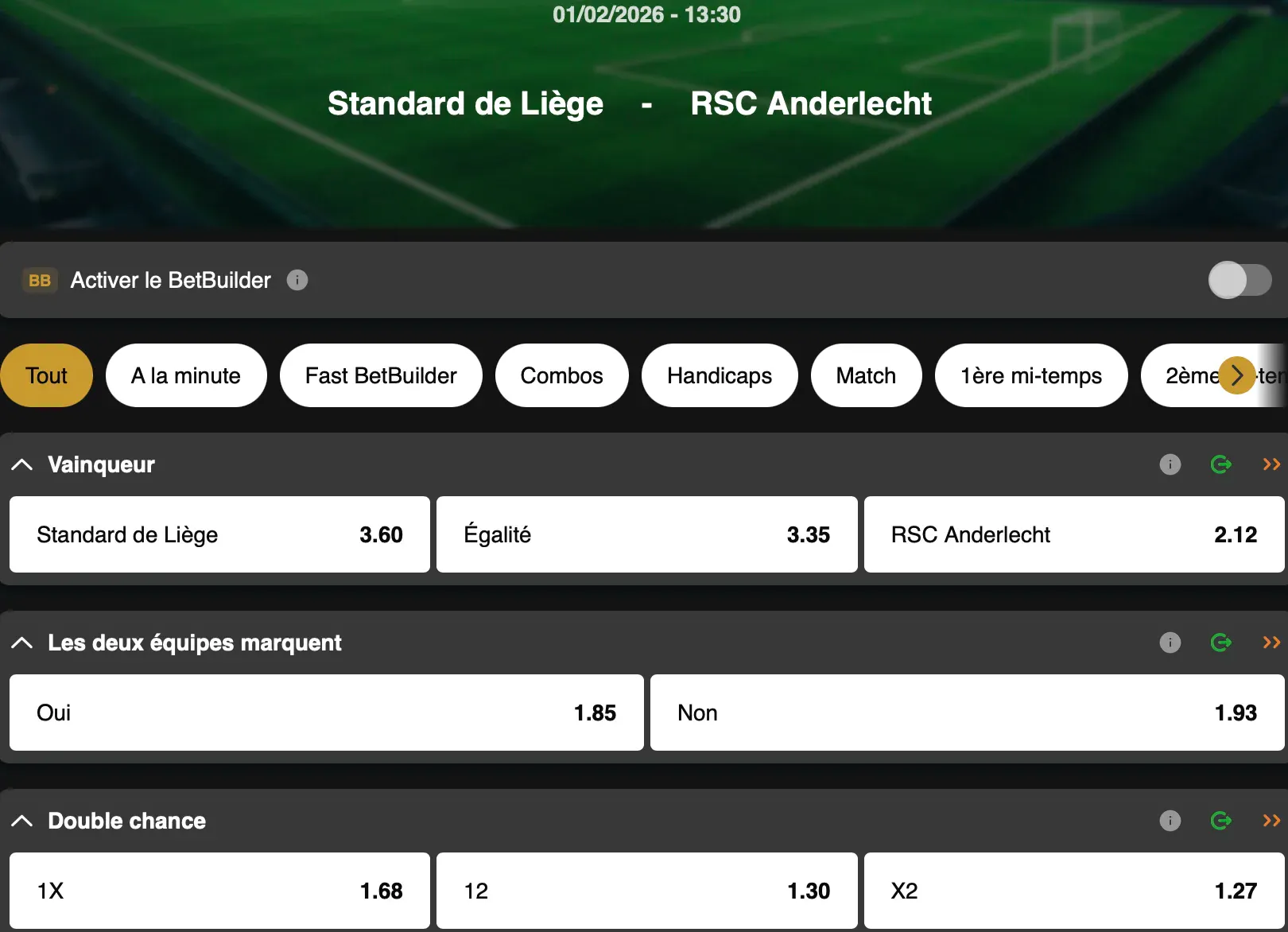 Jupiler Pro League | Standard - Anderlecht | Golden Vegas Sport