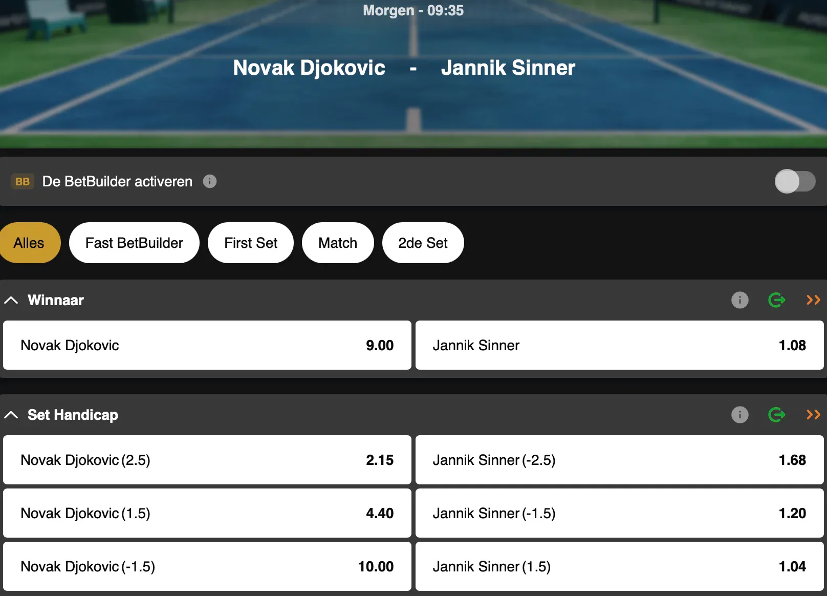 Australian Open Melbourne |  Novak Djokovic - Jannik Sinner | Golden Vegas Sport