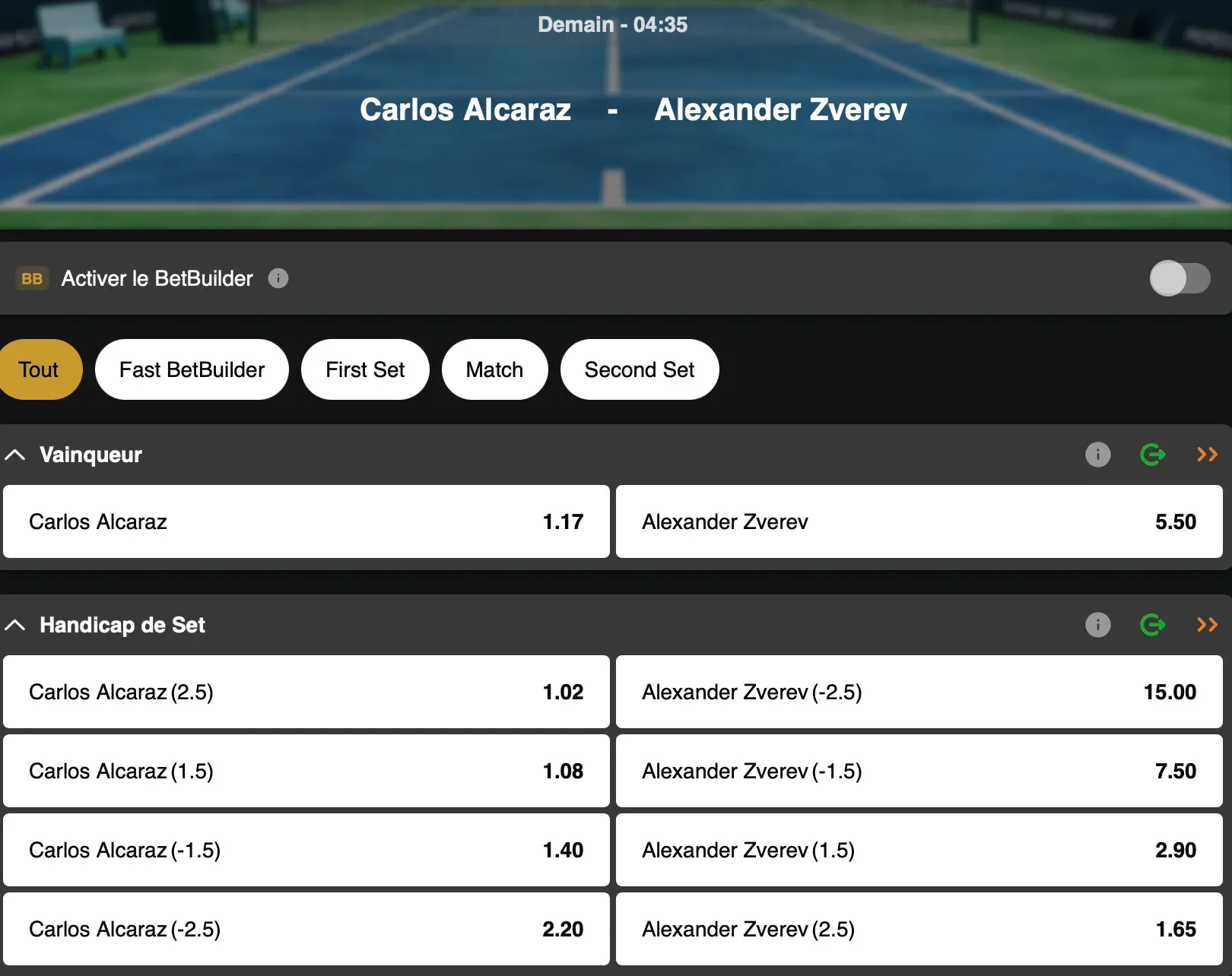 Open d'Australie de Melbourne |  Carlos Alcaraz - Alexander Zverev | Golden Vegas Sport