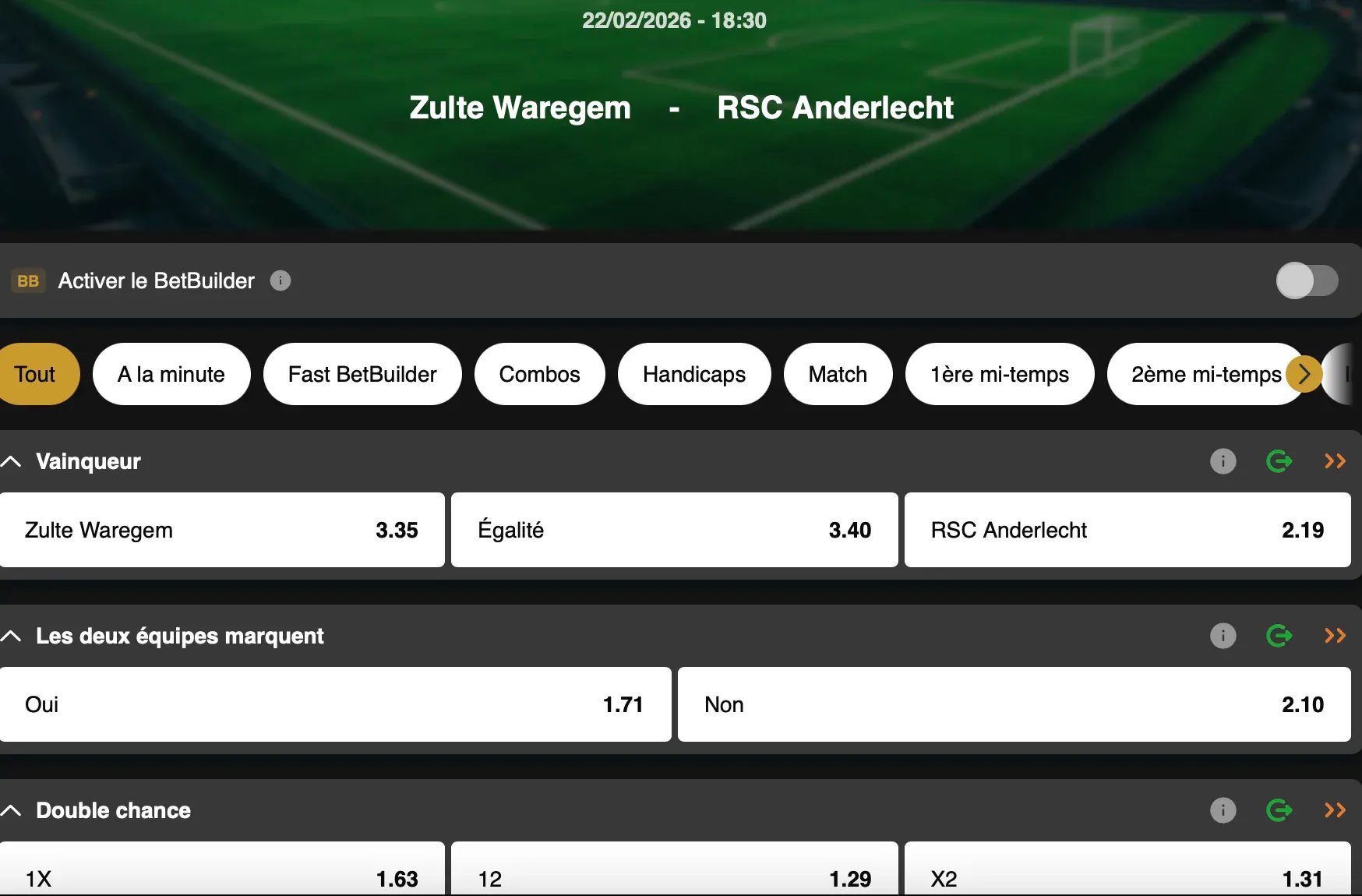 La Jupiler Pro League et la course aux playoffs 1 sont à suivre sur GoldenVegas Sport.