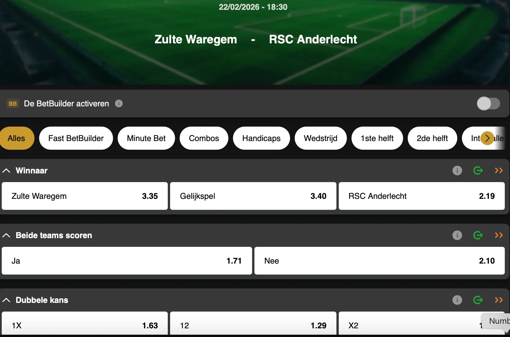 De Jupiler Pro League en de strijd om Playoffs 1 zijn live te volgen op GoldenVegas Sport.
