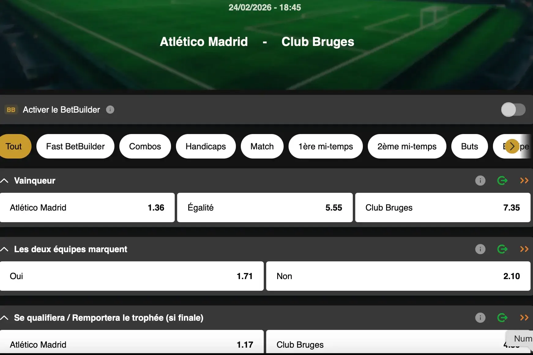 Ligue des Champions : Le Club Bruges va-t-il créer l'exploit sur le terrain de l'Atletico Madrid ? Une rencontre à suivre sur GoldenVegas Sport